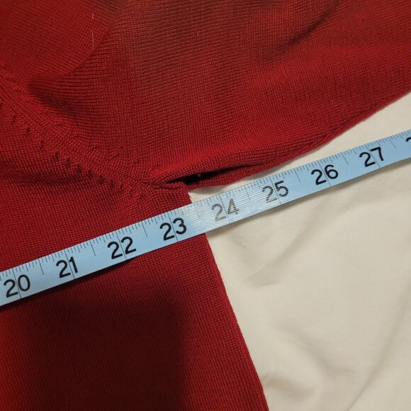 FootJoy FJ Mens Sweater Red V-Neck L Wool Golf Business Casual Preppy light - Picture 3 of 5